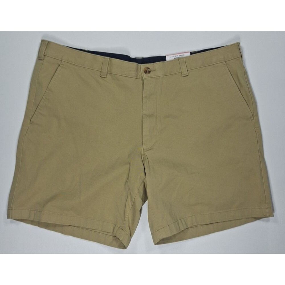 Club Room Men's 40 Classic Fit Chino Khaki Shorts 4 Way Comfort Stretch Golf